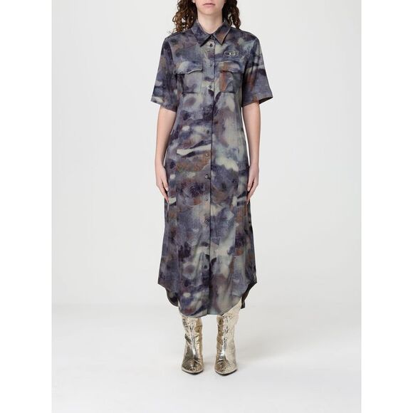 Diesel Dress Woman Green Diesel Dress Woman Green